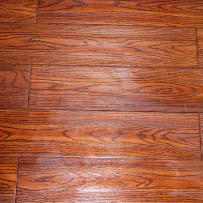 Oka Brown Yellow High Gloss Solid Wood Flooring