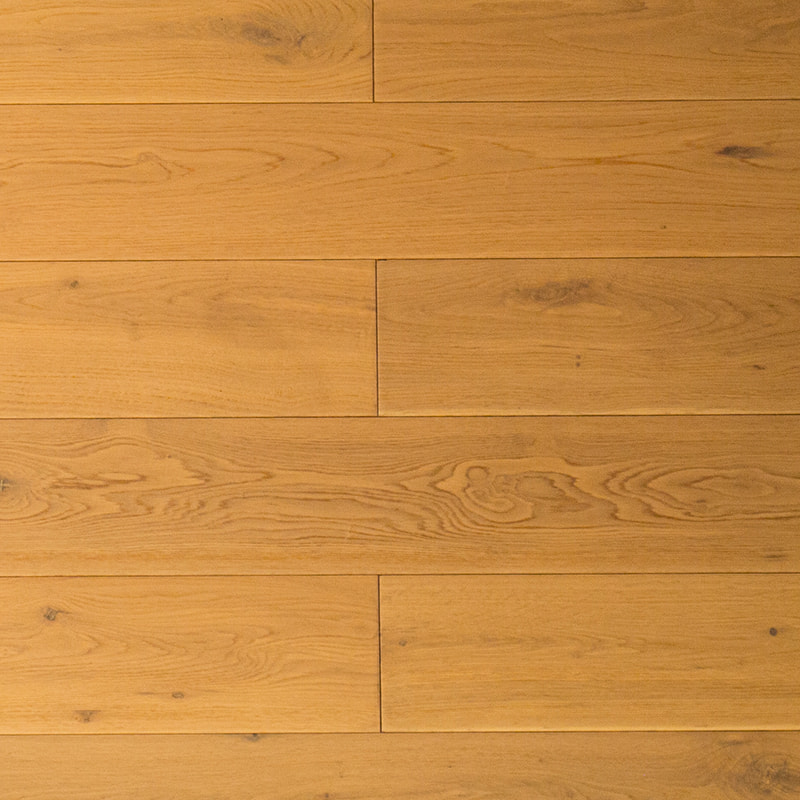 Oak Light Brown Smooth Surface Click Solid Wood Flooring