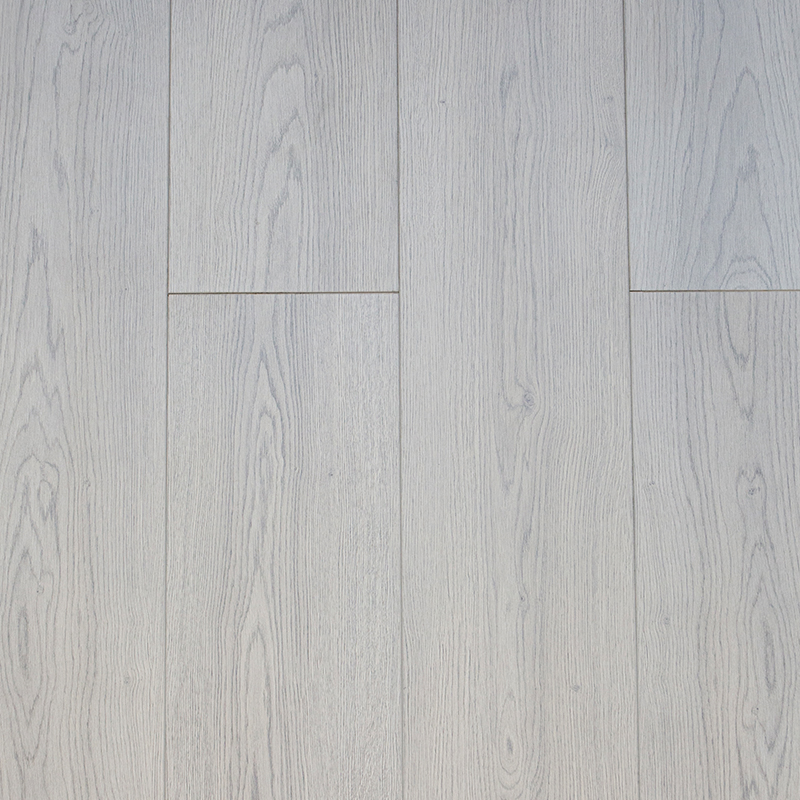 3-Layer Oka Light Gray Hand-Brushed Texture Locking Engineered Wood Flooring