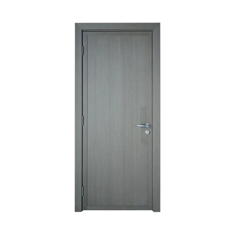 Ash Grey Straight Grain Engineered Veneer Door for Modern Commercial and Residential Interiors