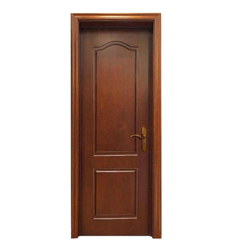Classic Walnut Arched Solid Wood Door