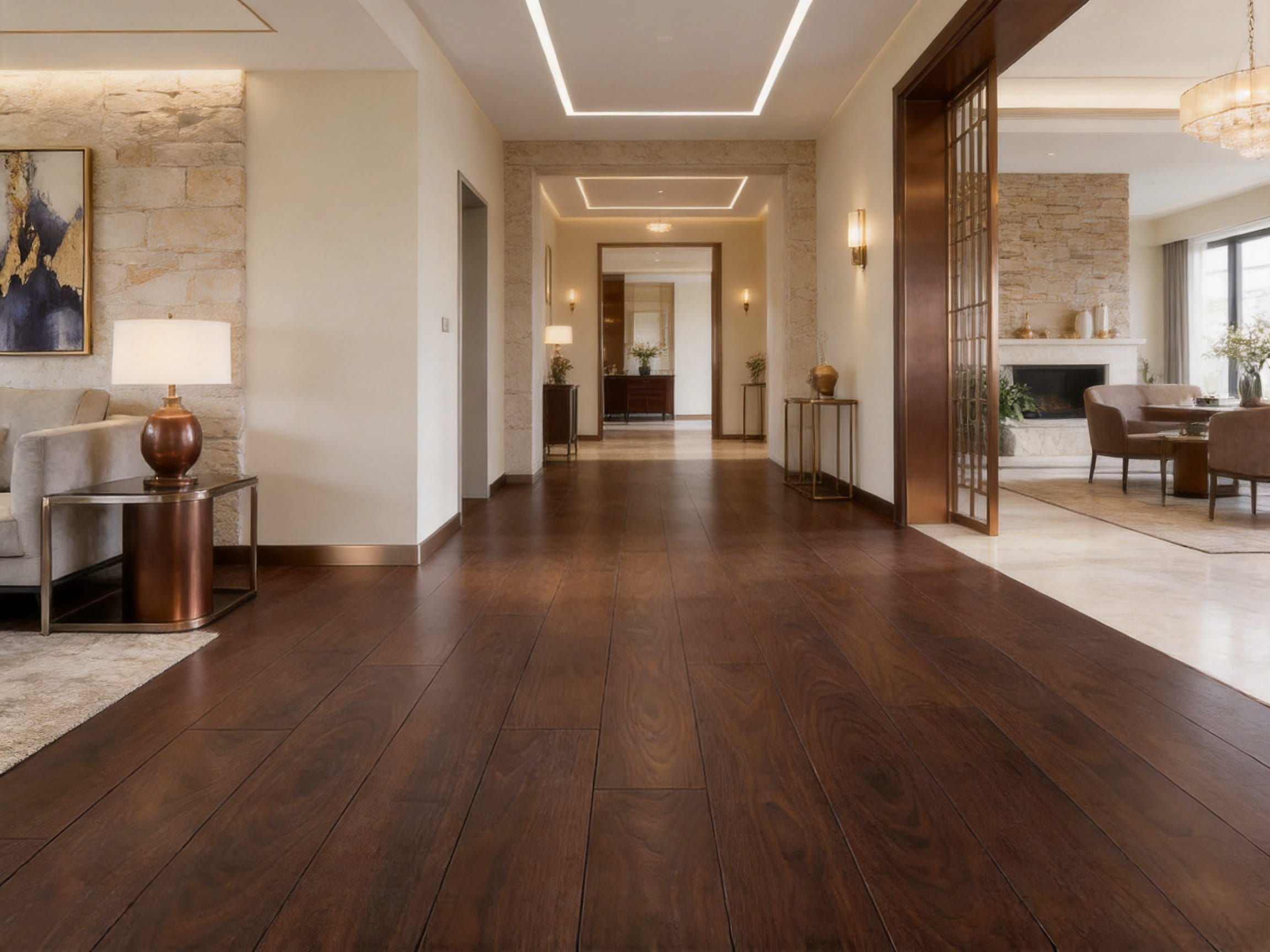 3-Layer Walnut Deep Brown Engineered Wood Flooring for High-End Interiors