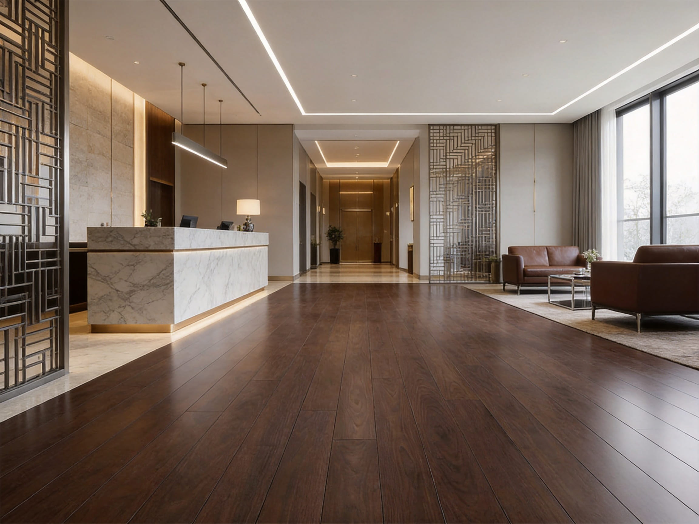 3-Layer Walnut Deep Brown Engineered Wood Flooring for High-End Interiors