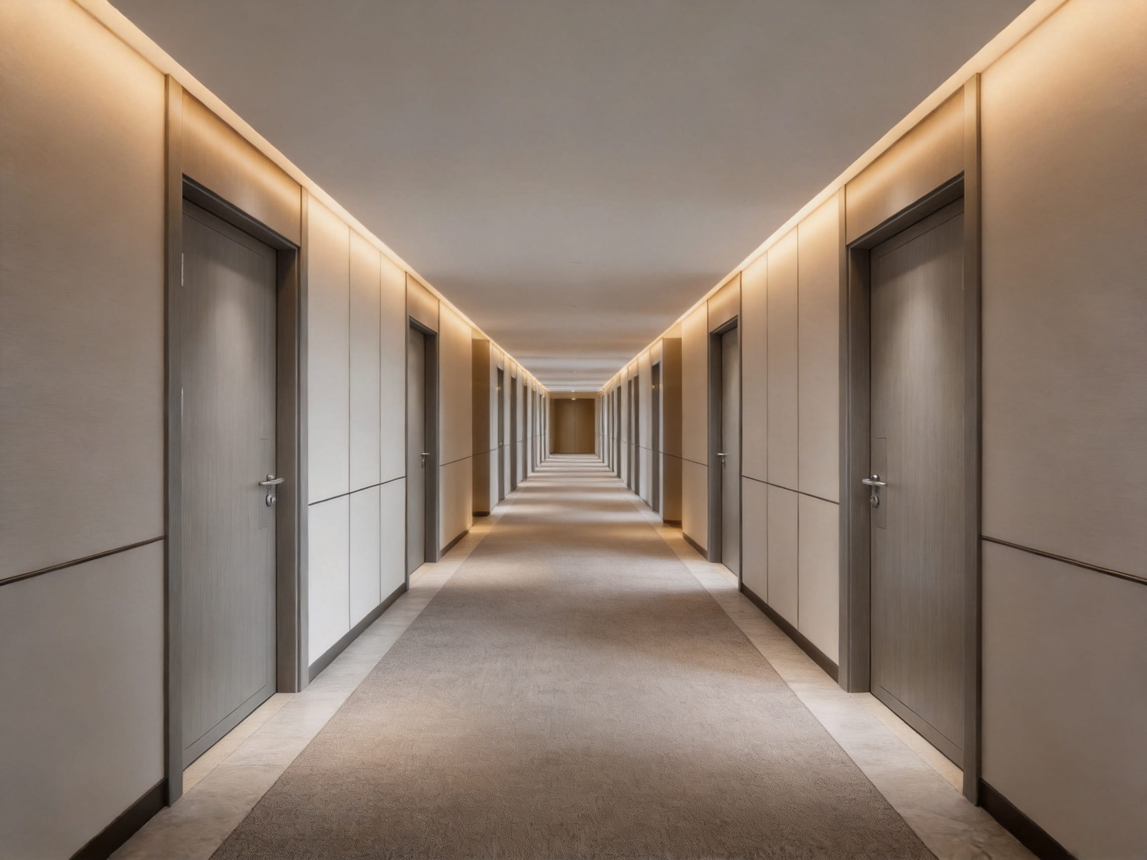 Ash Grey Straight Grain Engineered Veneer Door for Modern Commercial and Residential Interiors