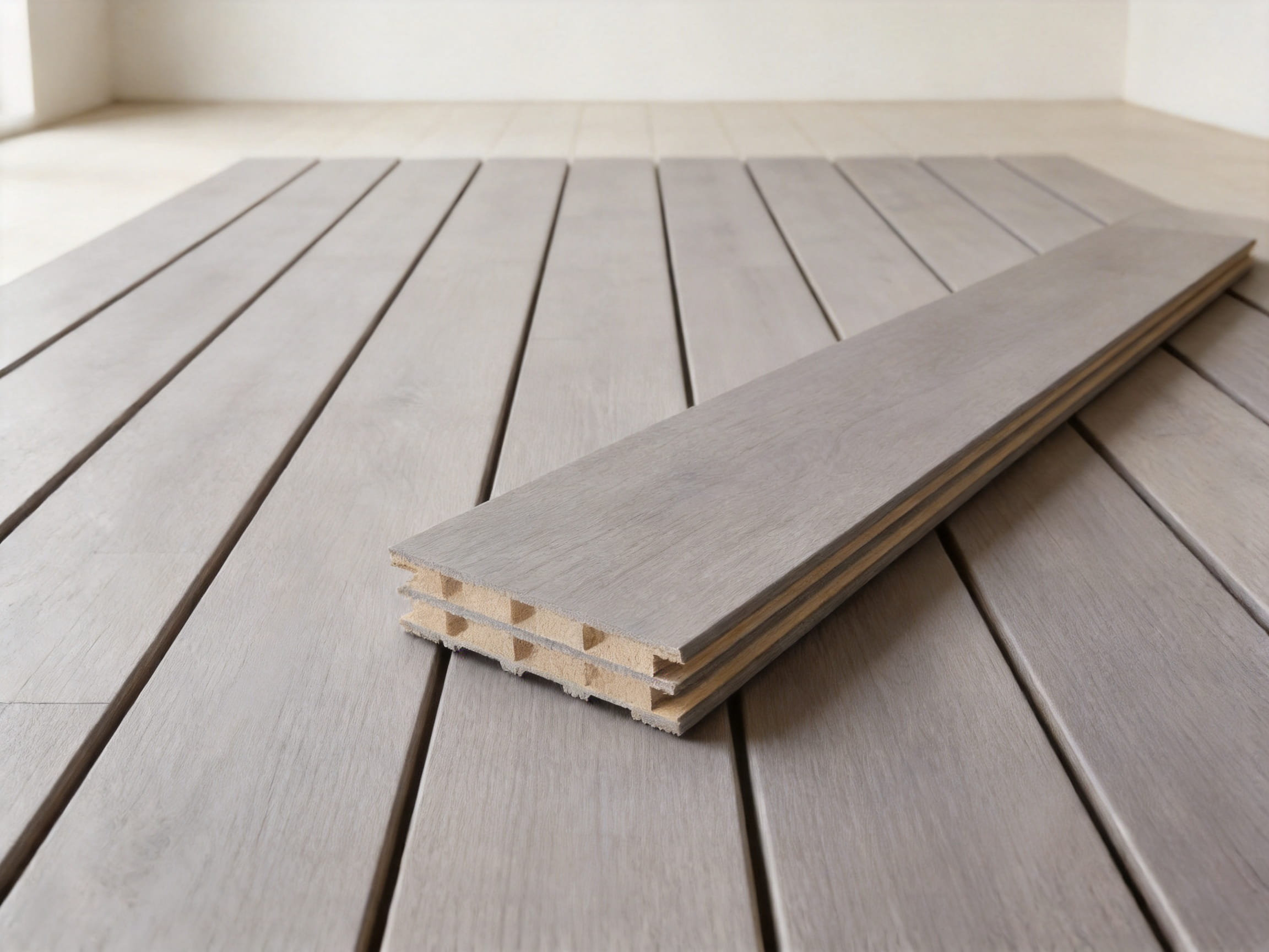 Light Grey Oak Grain AC3 Matte Laminate Flooring for Modern Residential and Commercial Interiors