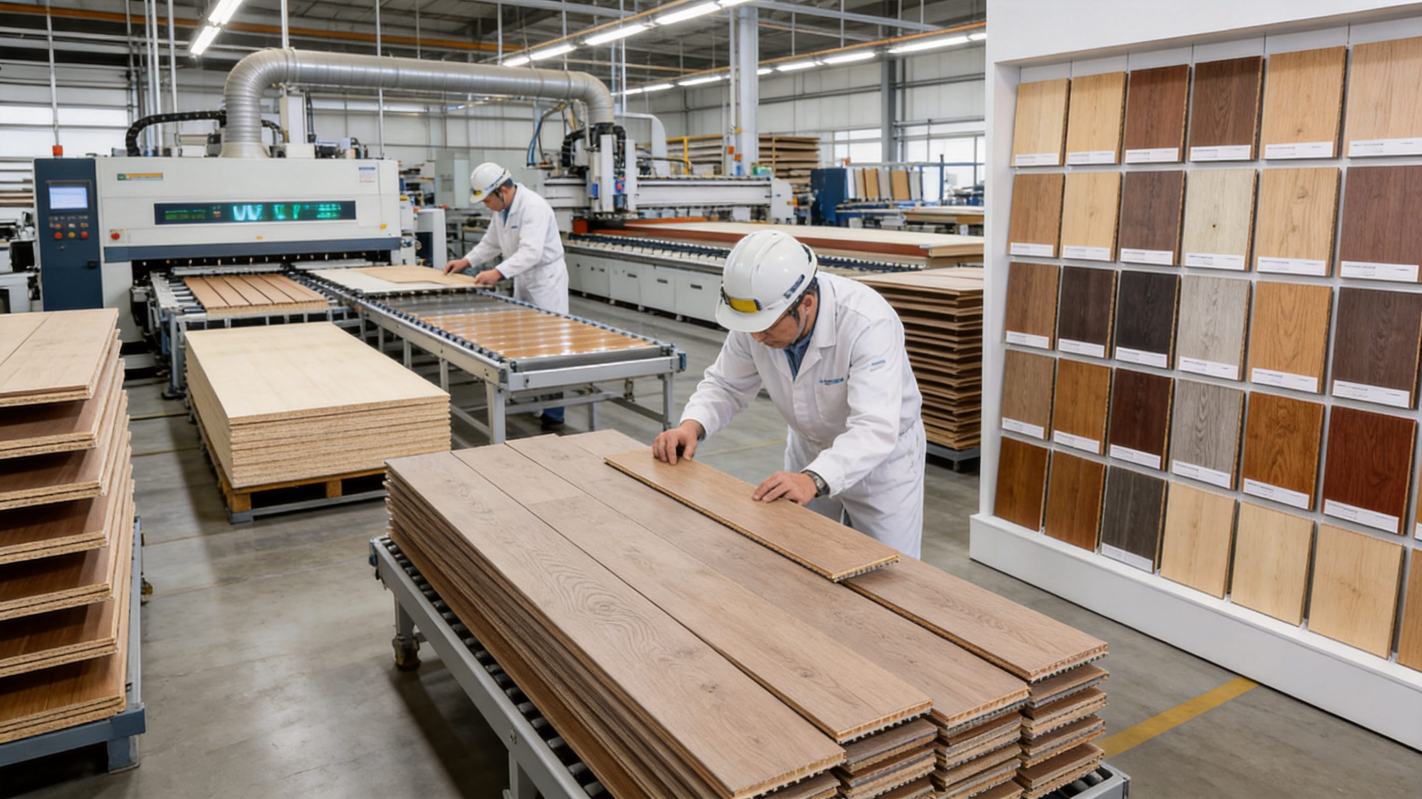 Multi-Layer Light Brown Oak Embossed Grain Matte Click-Lock Engineered Wood Flooring for Residential and Commercial Interiors