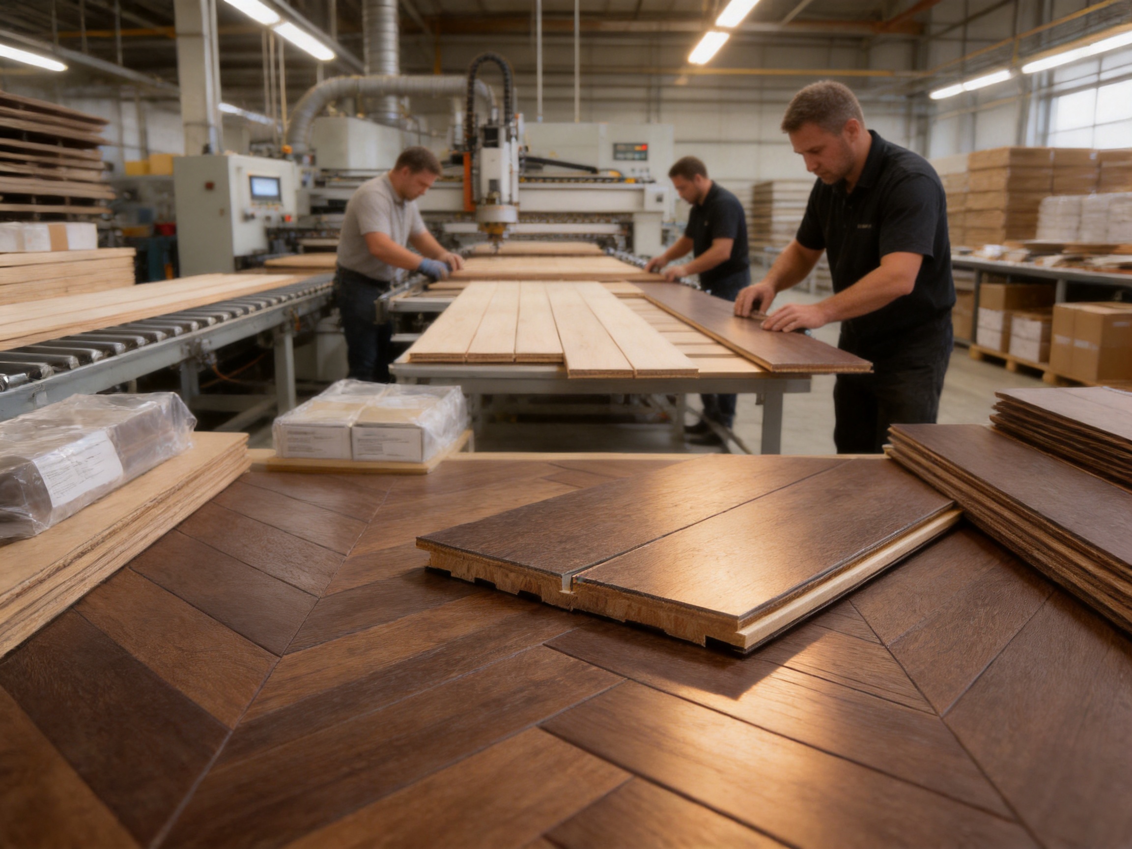 White Oak Herringbone Dark Brown Retro Matte Parquet Flooring for Distinctive Interior Spaces