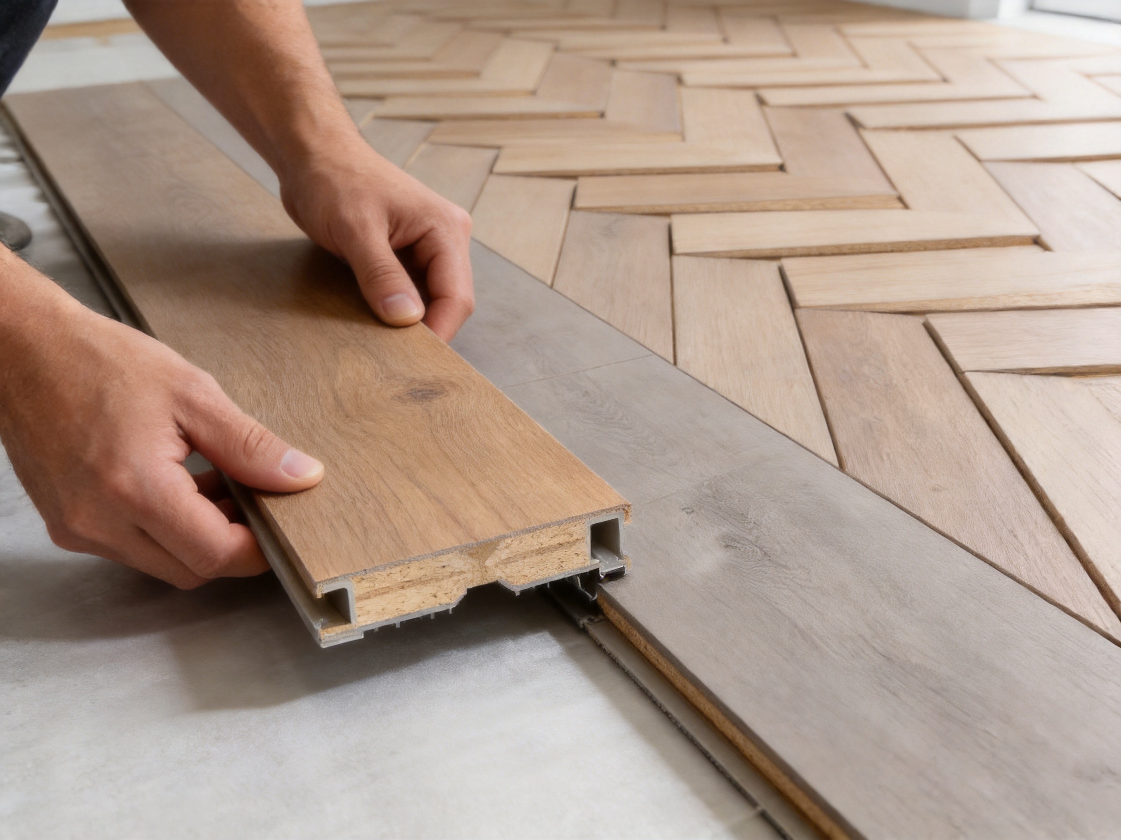 Multi-Layer Light Brown Oak Embossed Grain Matte Click-Lock Engineered Wood Flooring for Residential and Commercial Projects