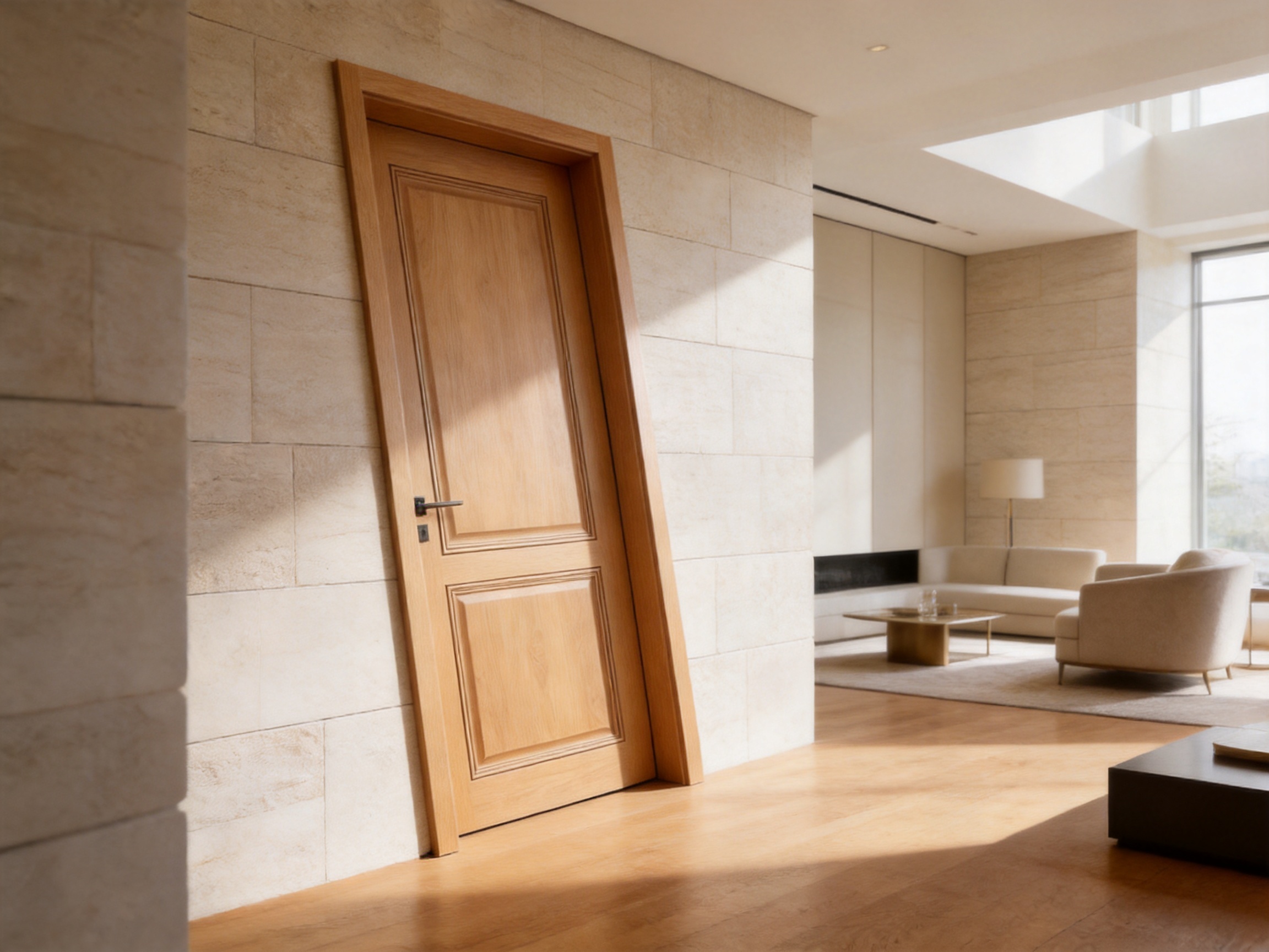 Fire-Rated Acoustic Natural Honey Oak Classic Two-Panel Door: Safety, Privacy, and Timeless Interior Design