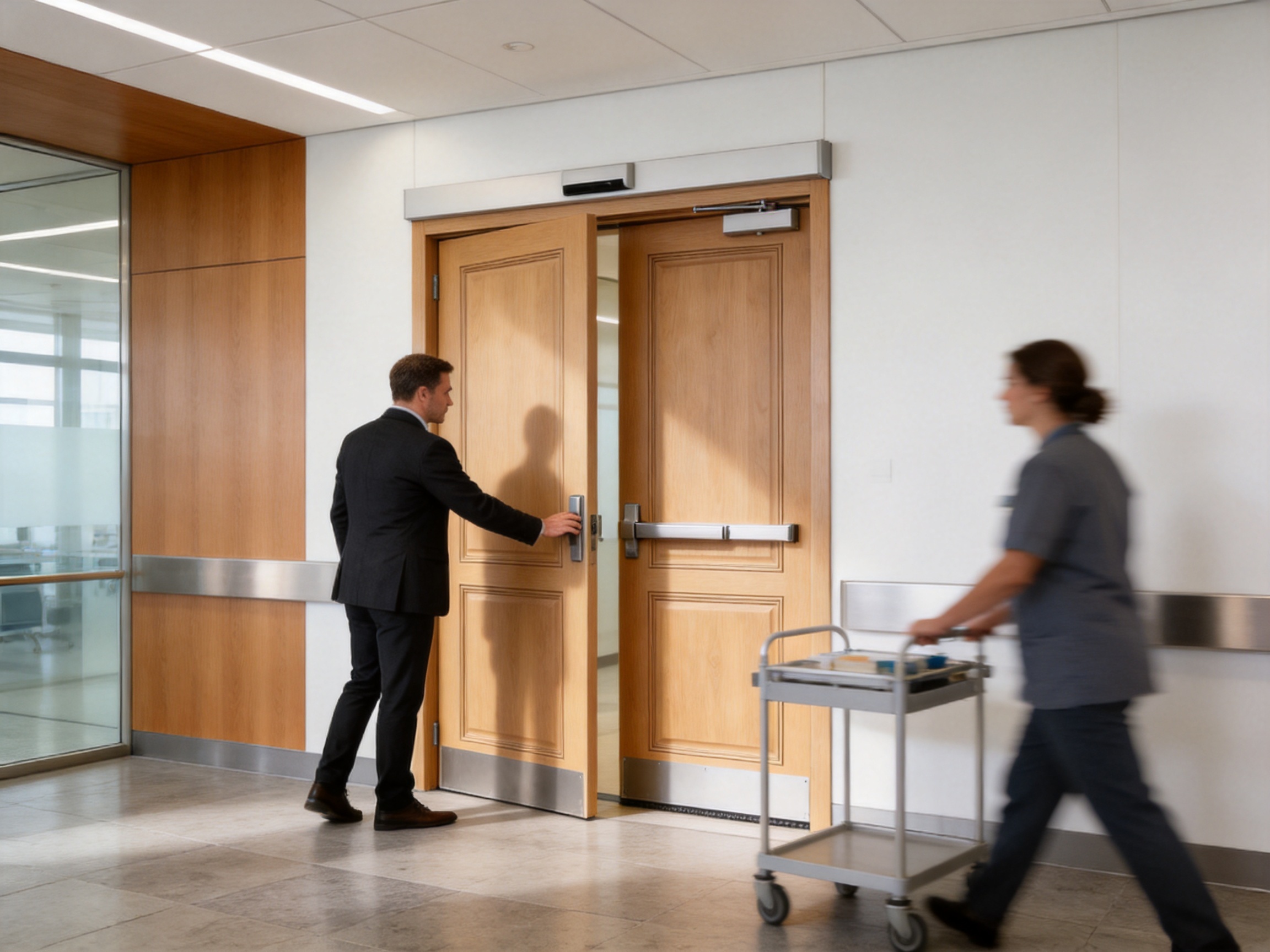 Fire-Rated Acoustic Natural Honey Oak Classic Two-Panel Door: Safety, Privacy, and Timeless Interior Design