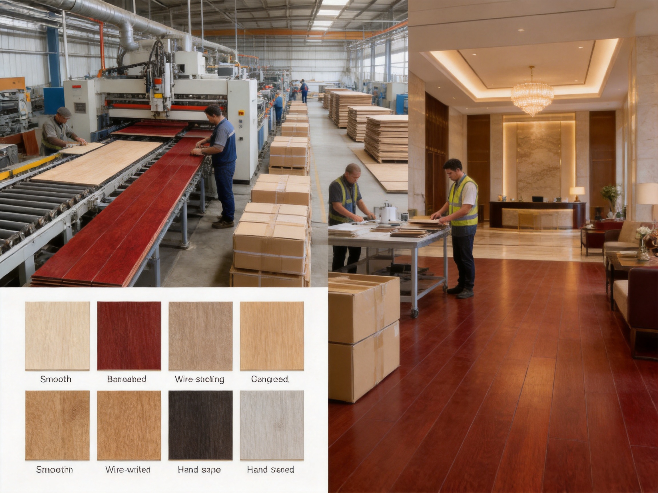 Multi-Layer Deep Red Oak Mountain Grain Matte Click-Lock Engineered Wood Flooring: A Durable and Customizable Solution for Modern Interiors