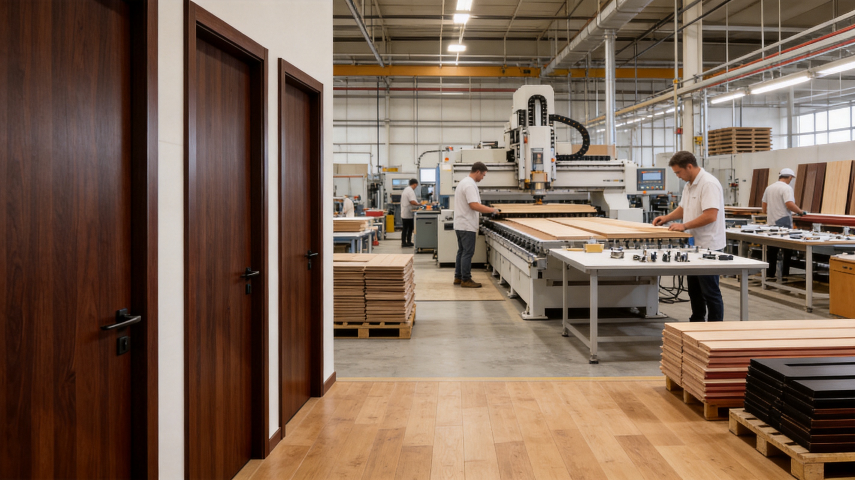 Fire-Rated Acoustic Deep Chestnut Walnut Modern Minimalist Flush Door: A Complete Guide to Safety, Privacy, and Precision Manufacturing