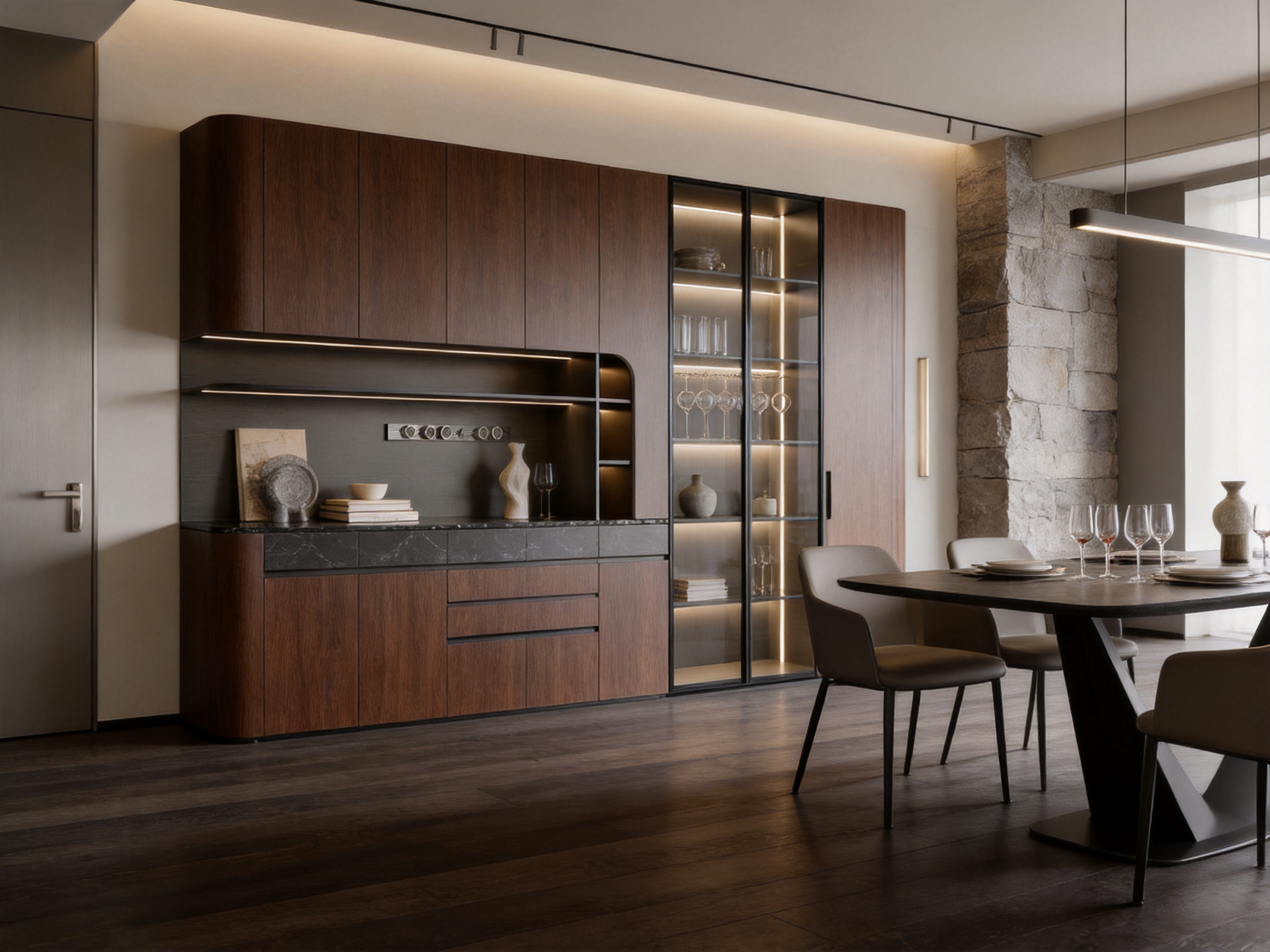 Twilight Italian Bespoke Wood Veneer and Glass Sideboard: A Complete Guide to Custom Luxury Storage