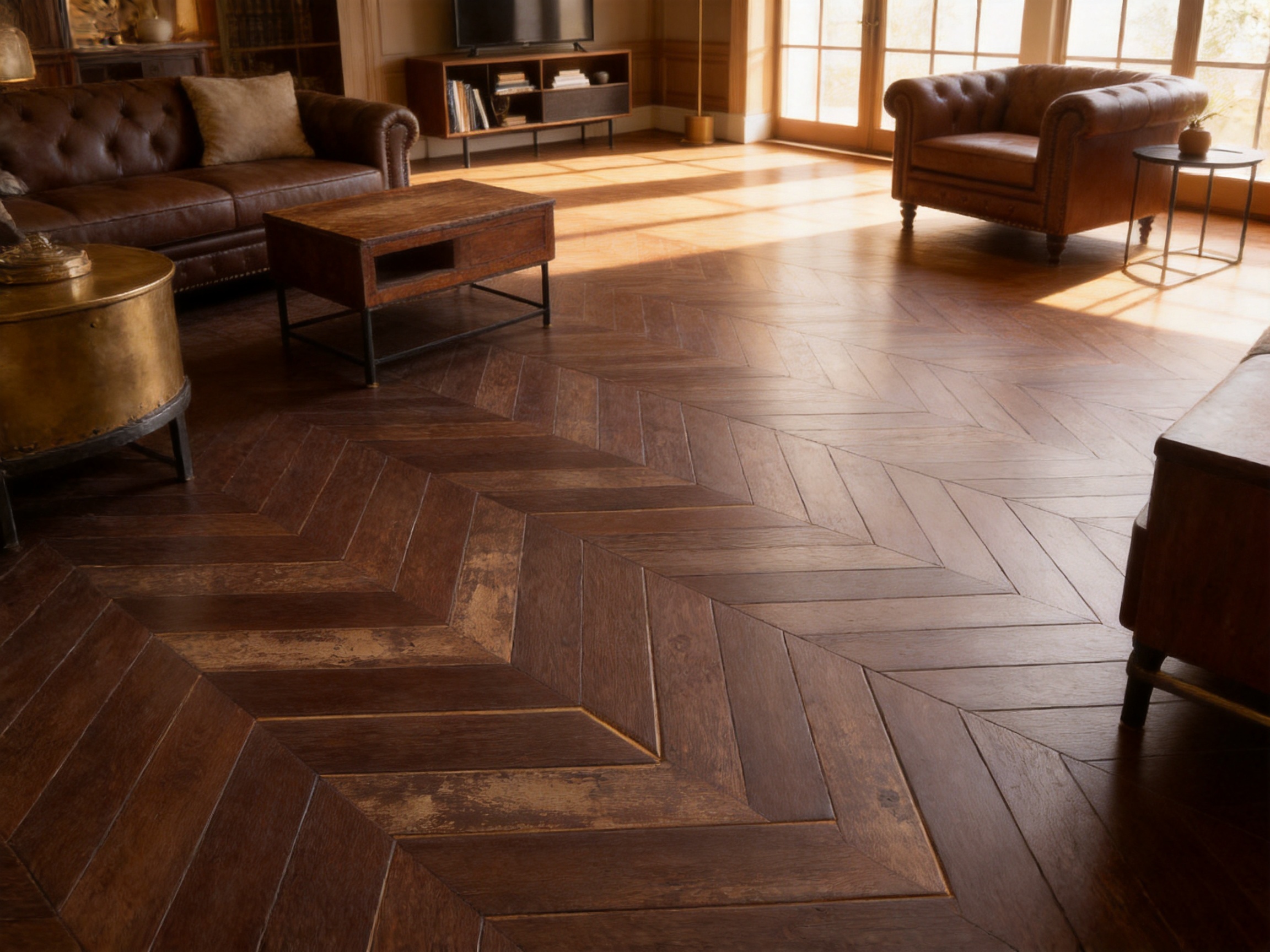 White Oak Herringbone Dark Brown Retro Matte Parquet Flooring: Design, Performance, and Custom Manufacturing Excellence