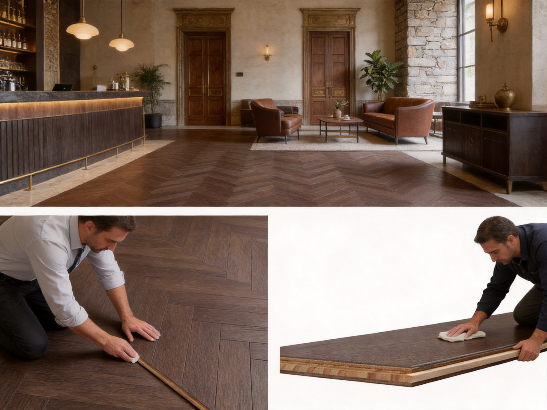 White Oak Herringbone Dark Brown Retro Matte Parquet Flooring: Design, Performance, and Custom Manufacturing Excellence