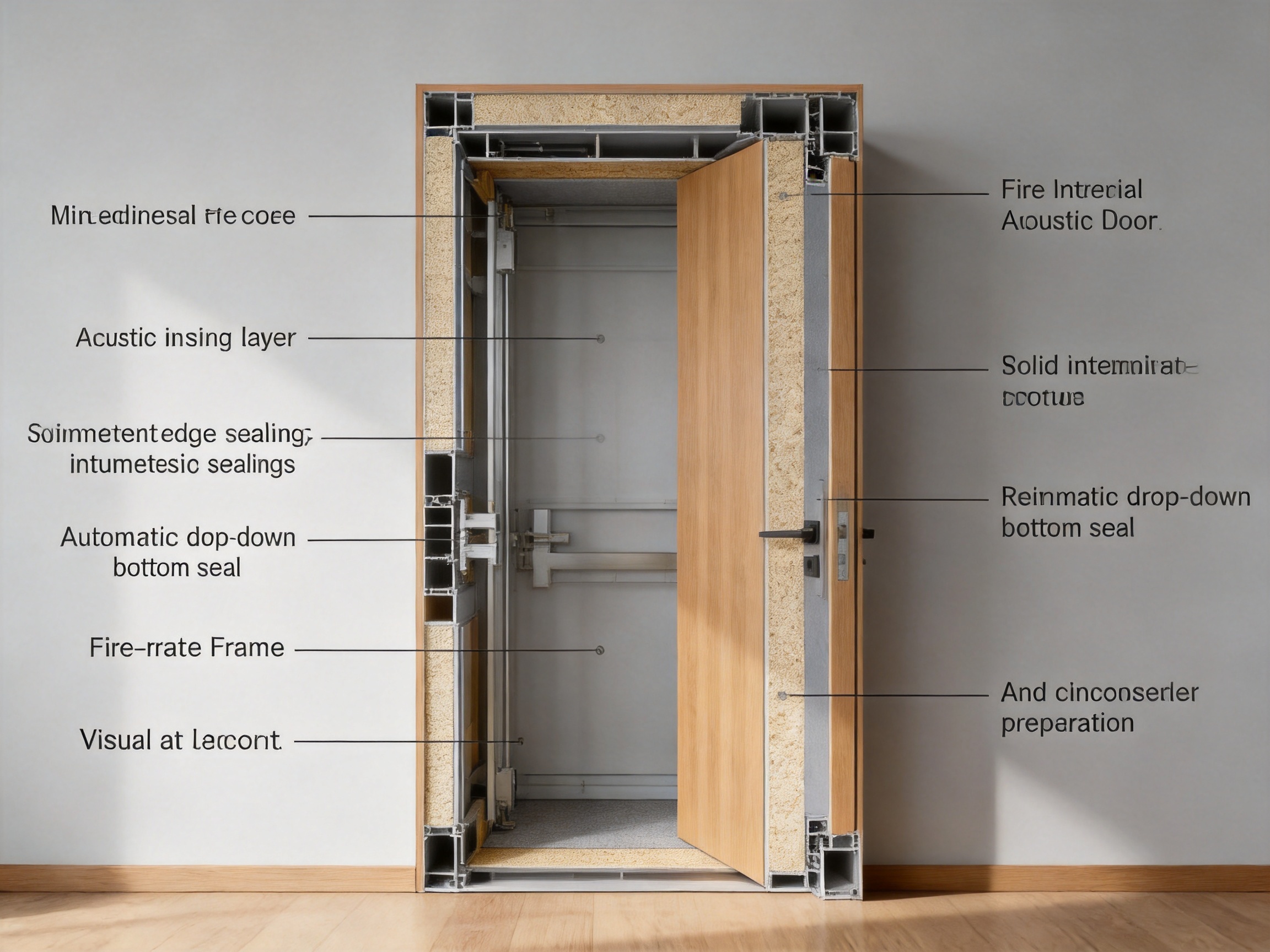 Fire-Rated Acoustic Natural Honey Oak Modern Minimalist Flush Door: A Complete Specification and Project Guide